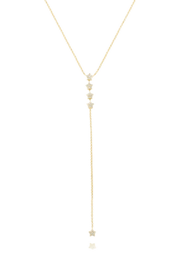 PAVE DIAMOND STAR LARIAT NECKLACE