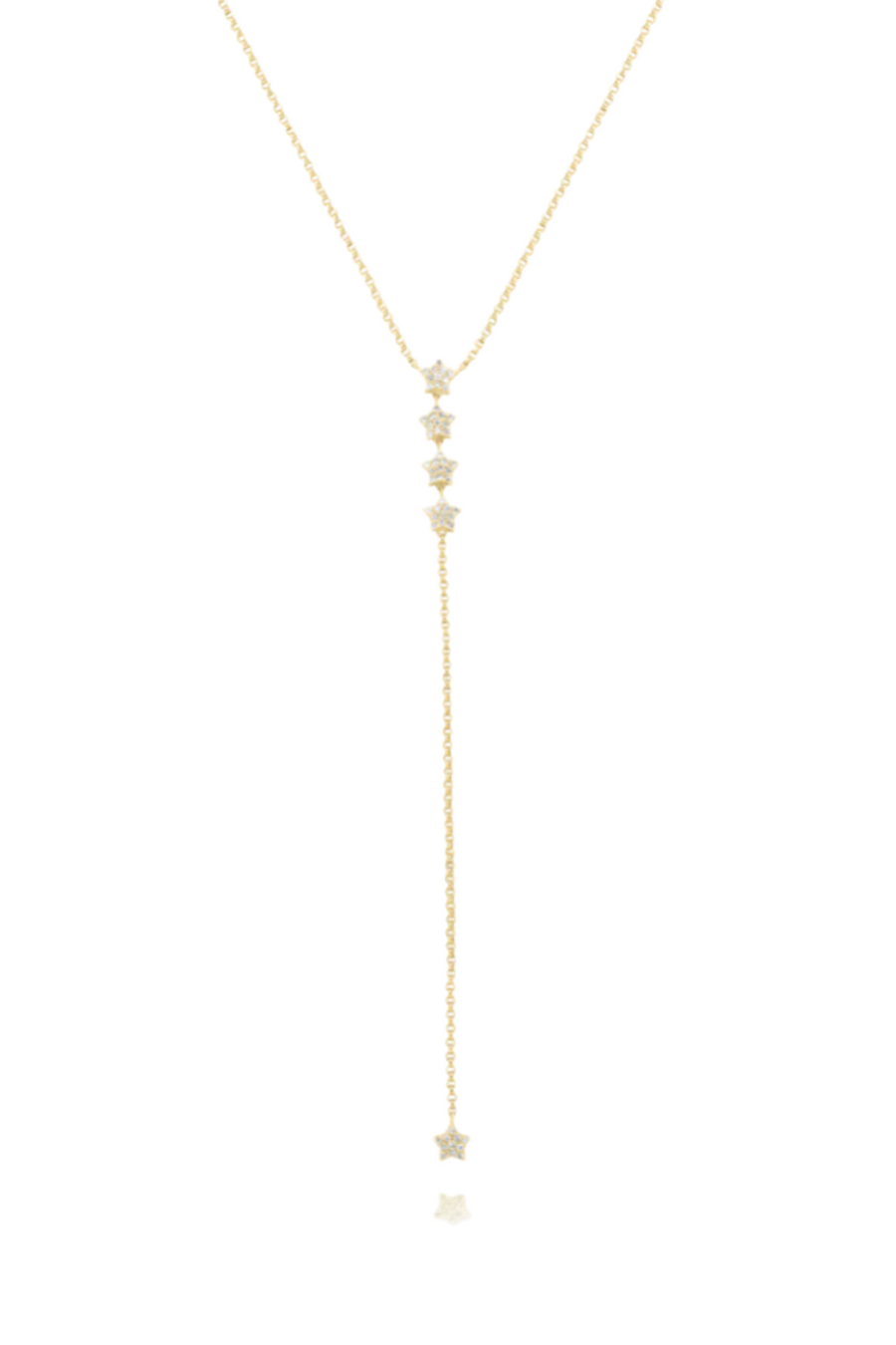 PAVE DIAMOND STAR LARIAT NECKLACE