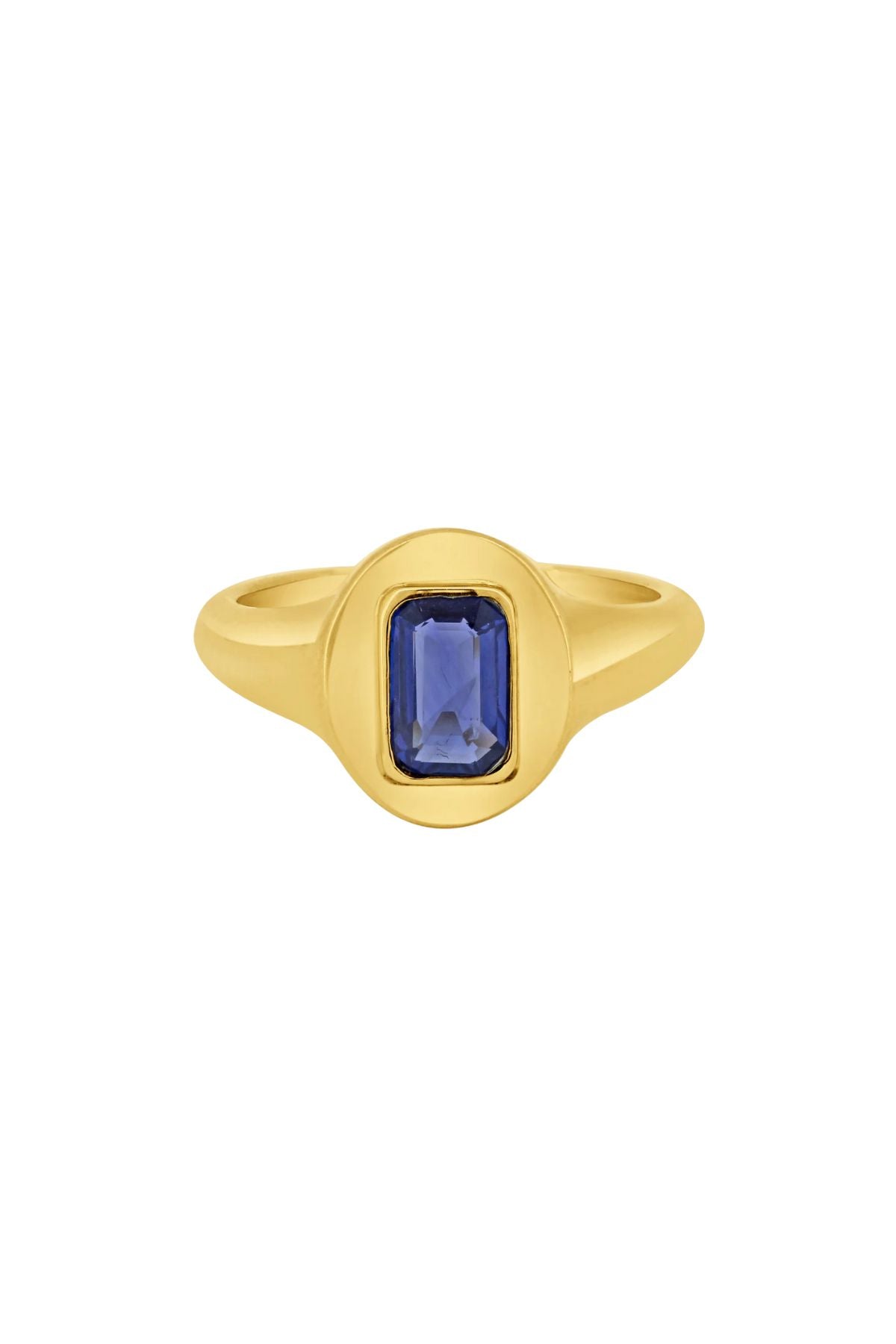 BLUE SAPPHIRE SIGNET RING