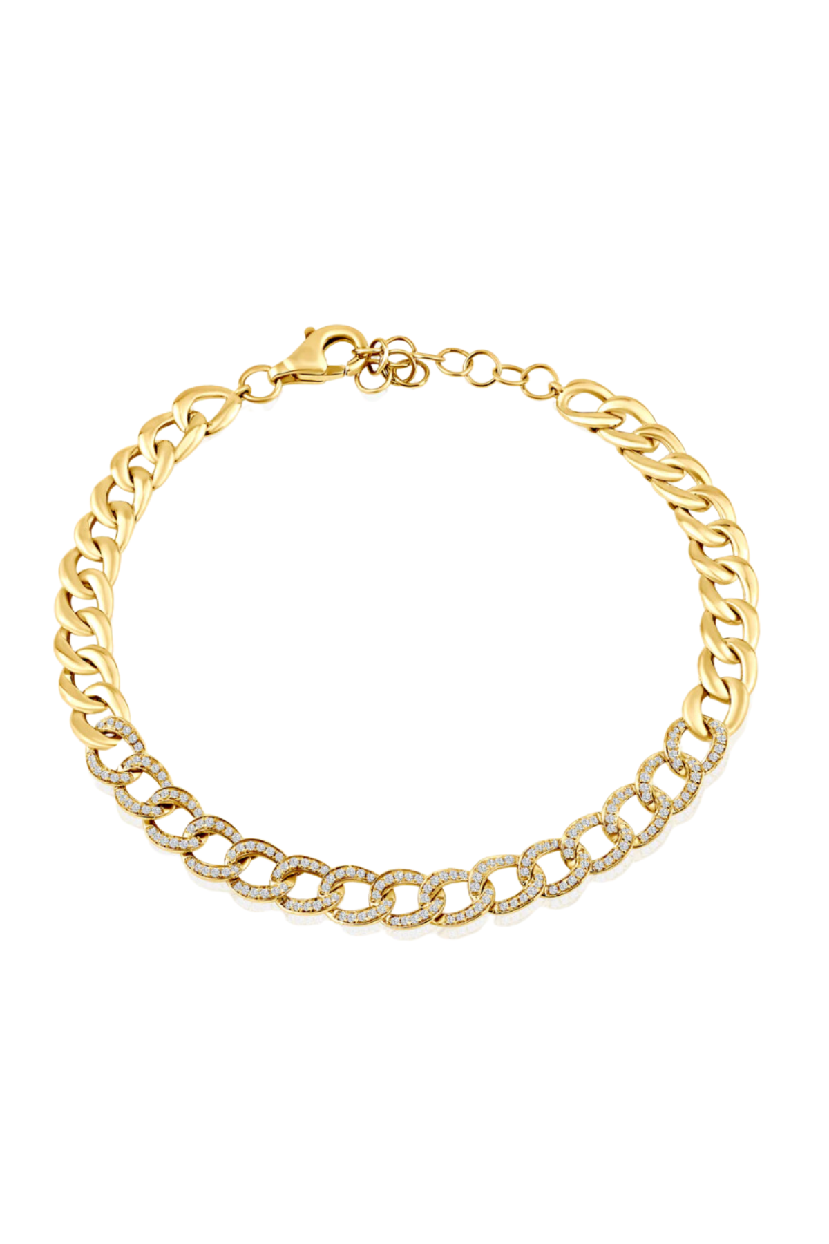 PAVE DIAMOND CUBAN LINK BRACELET