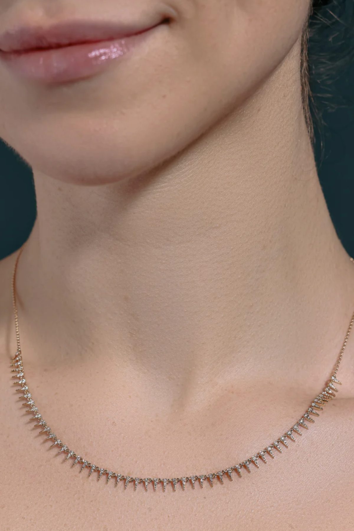 DIAMOND SPIKE COLLAR NECKLACE