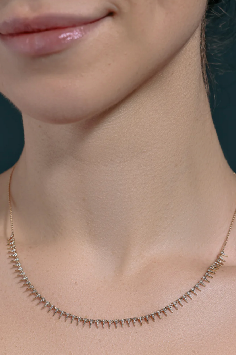 DIAMOND SPIKE COLLAR NECKLACE