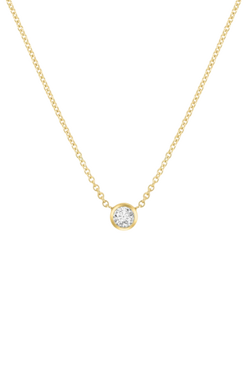 BEZEL SET DIAMOND SOLITAIRE NECKLACE