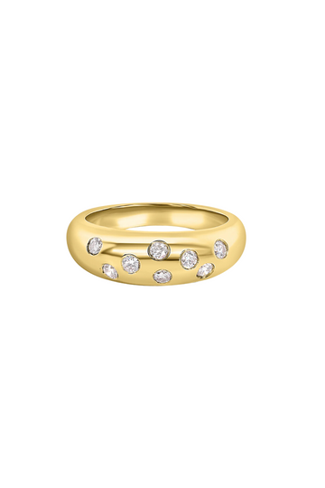 SMALL DIAMOND INLAY DOME RING