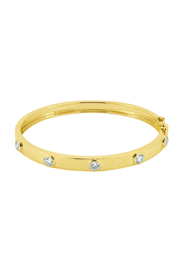ROUND BRILLIANT DIAMOND INLAY BANGLE