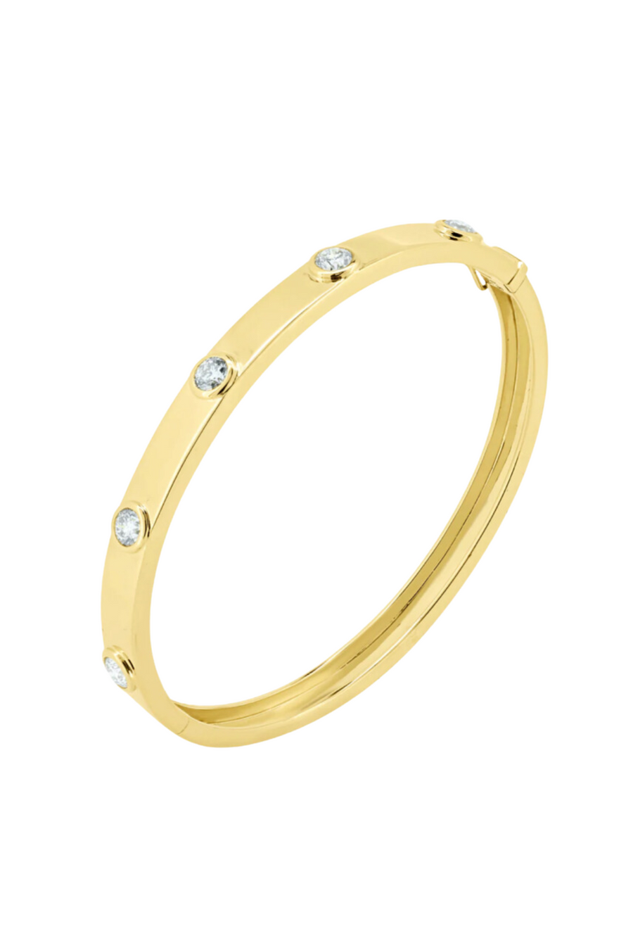 ROUND BRILLIANT DIAMOND INLAY BANGLE