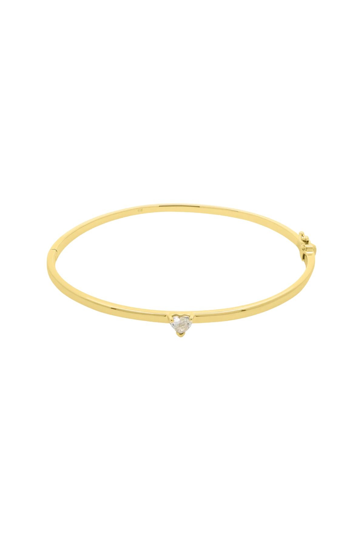 BANGLE WITH SINGLE HEART DIAMOND