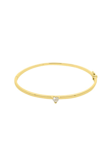 BANGLE WITH SINGLE HEART DIAMOND