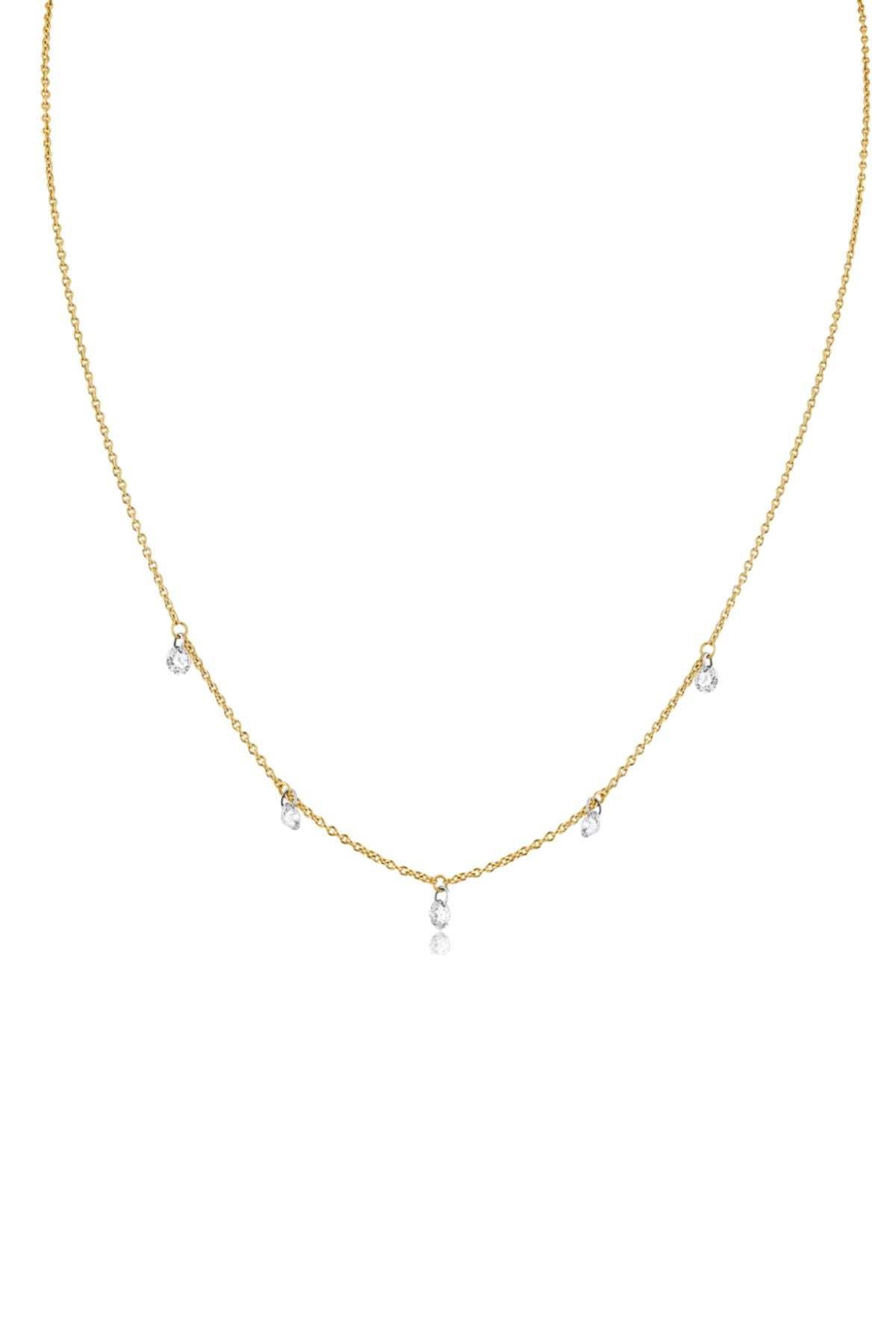 DELICATE NECKLACE WITH DRILL DIAMONDS