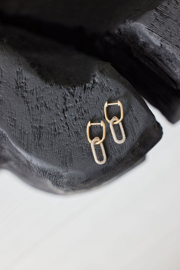 PAVE LINK EARRINGS