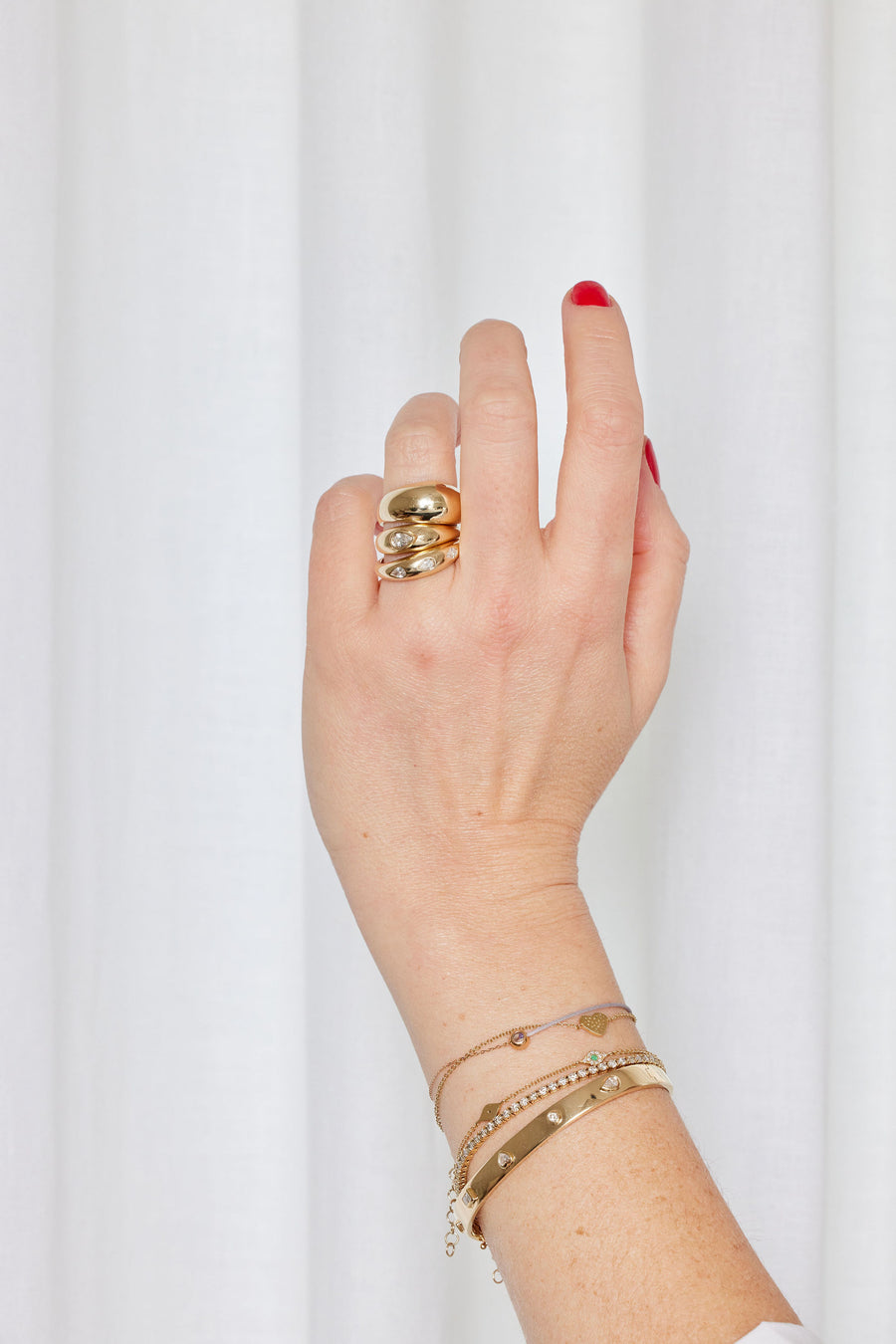 XL GOLD DOME RING