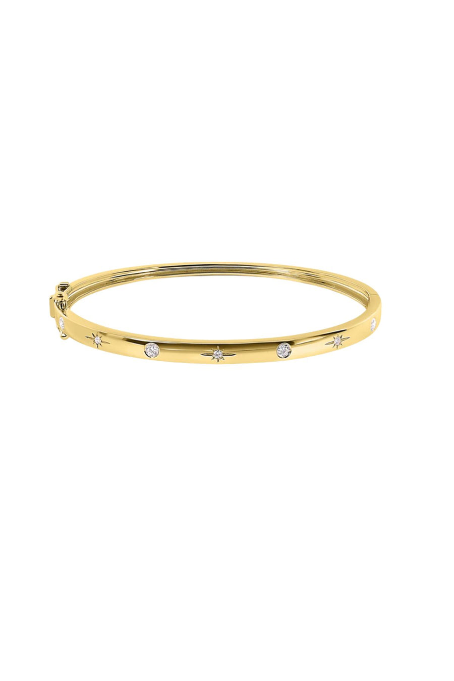 INSET DIAMOND BANGLE - ROUND