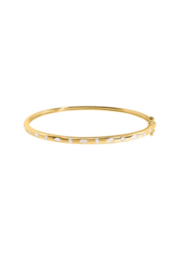 INSET DIAMOND BANGLE - FANCY SHAPES