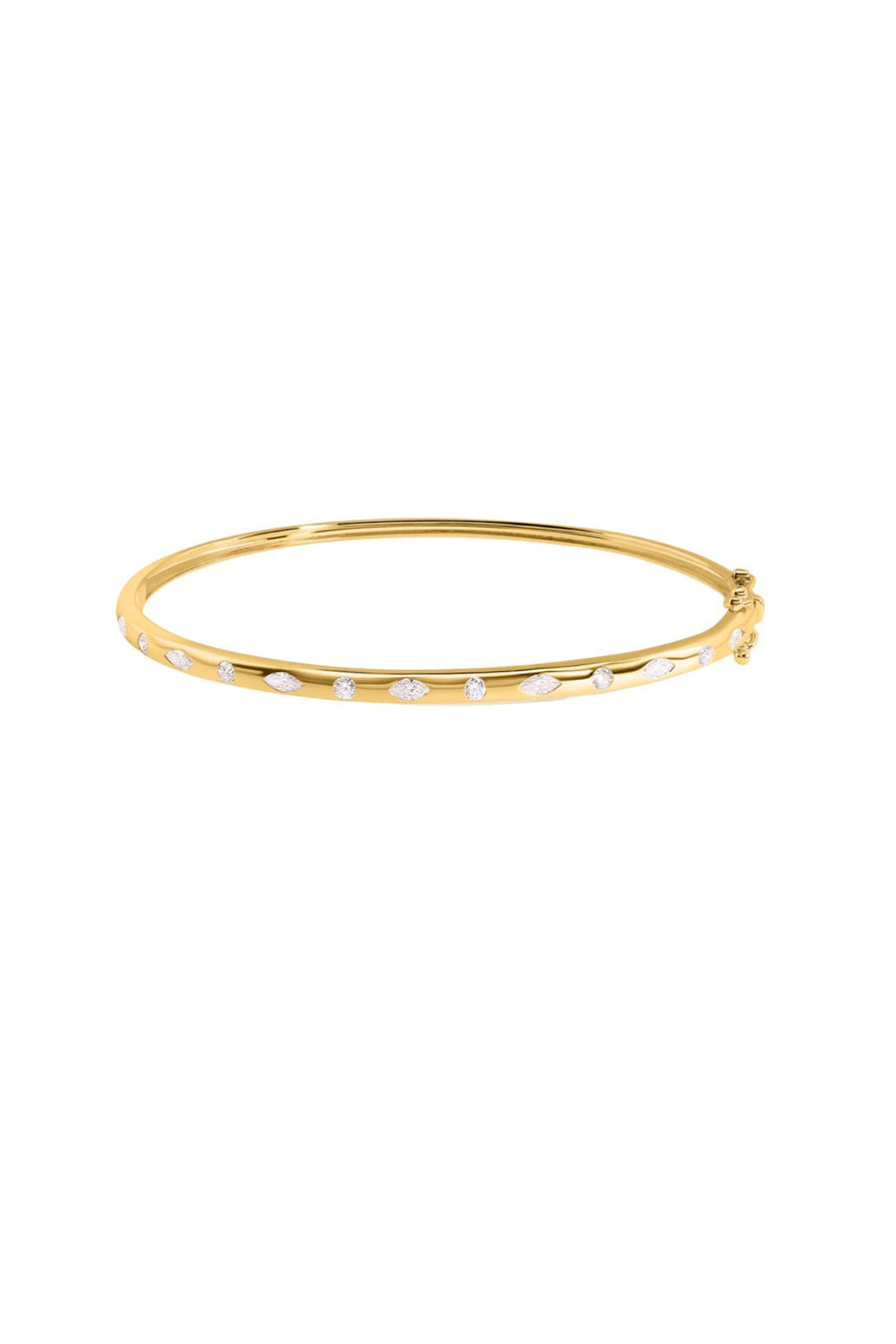 INSET DIAMOND BANGLE - FANCY SHAPES