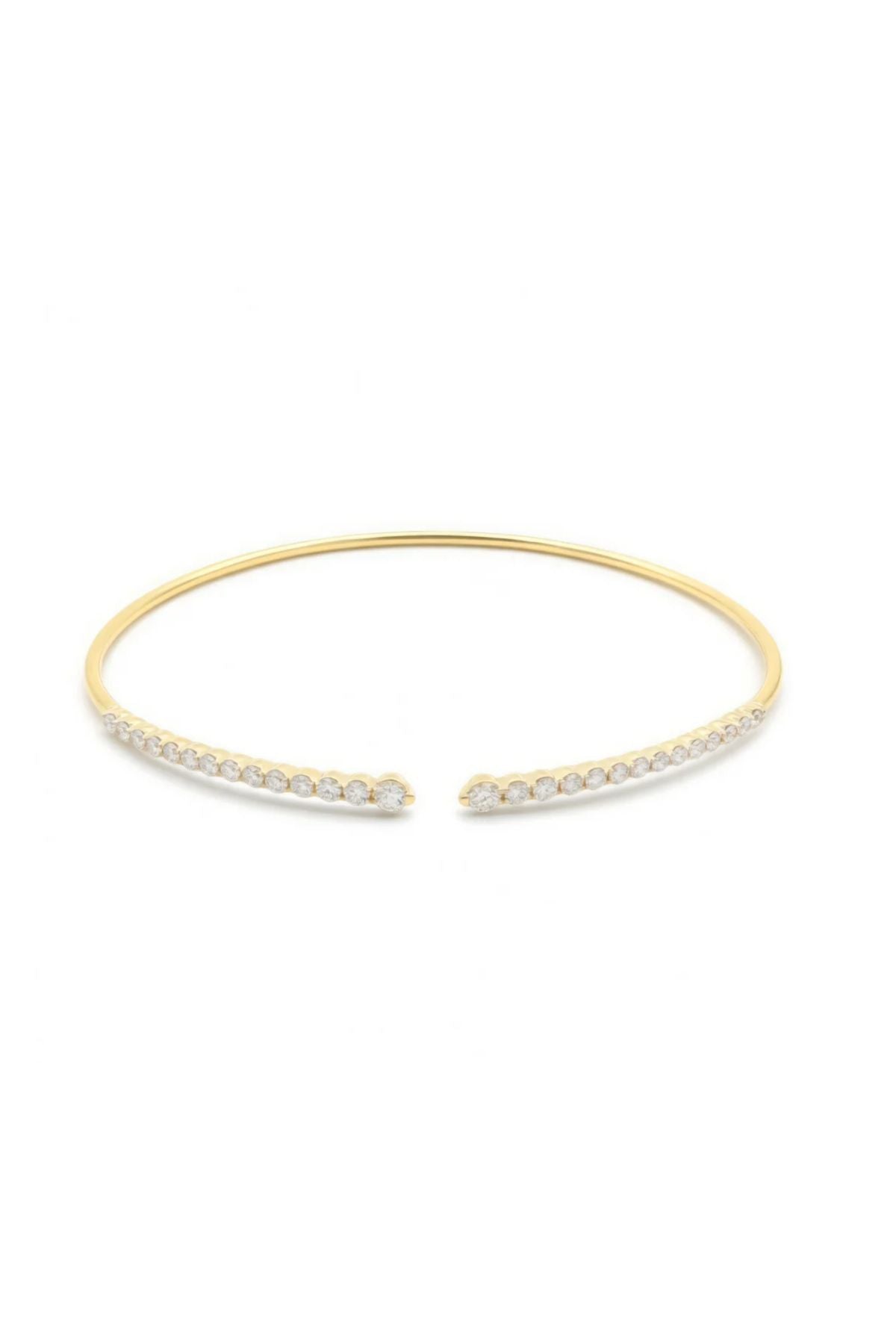 GRADUATED DIAMOND HINGE BANGLE