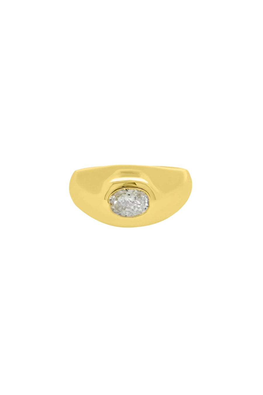 LARGE OVAL DIAMOND SOLITAIRE RING
