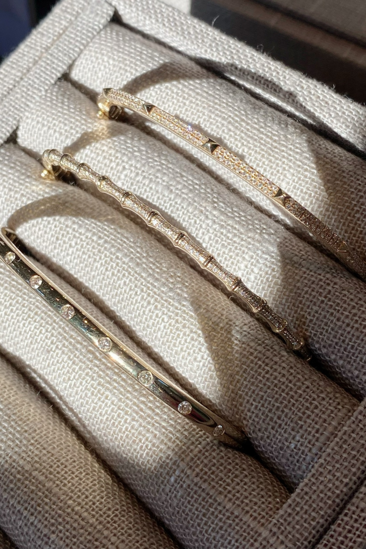 DIAMOND BAMBOO BANGLE