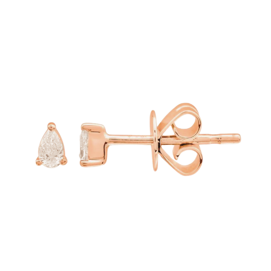 PETITE PEAR DIAMOND STUD