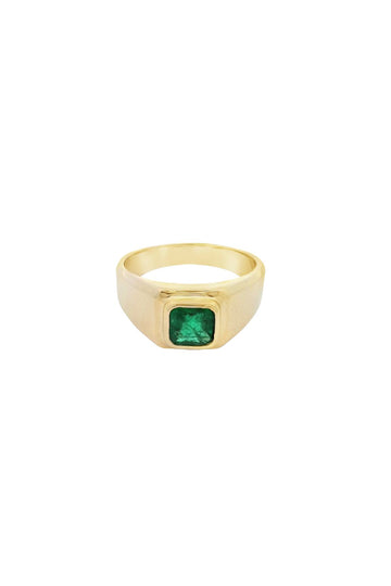 EMERALD PINKY RING