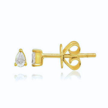 PETITE PEAR DIAMOND STUD