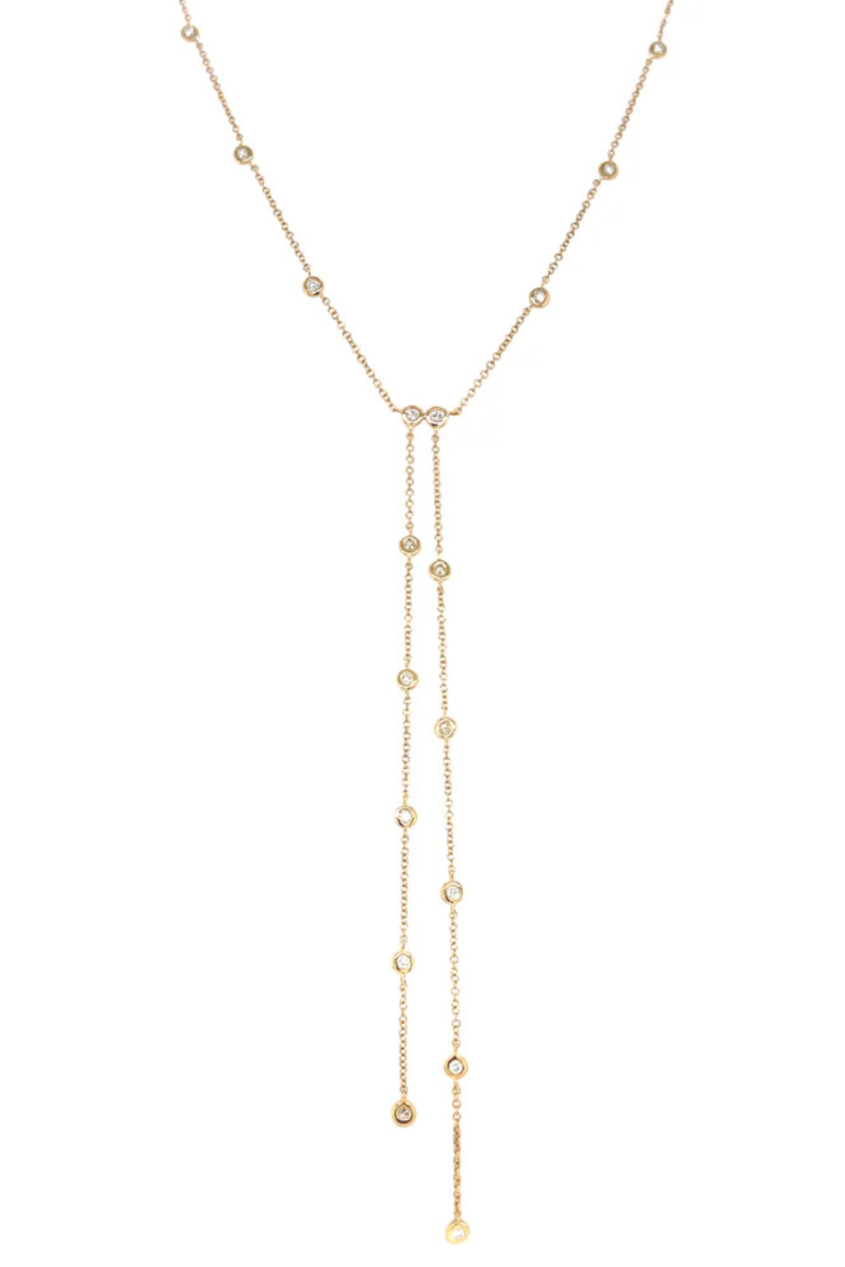 DIAMOND BY THE YARD DOUBLE LARIAT NECKLACE