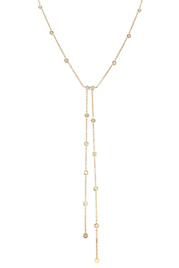DIAMOND BY THE YARD DOUBLE LARIAT NECKLACE