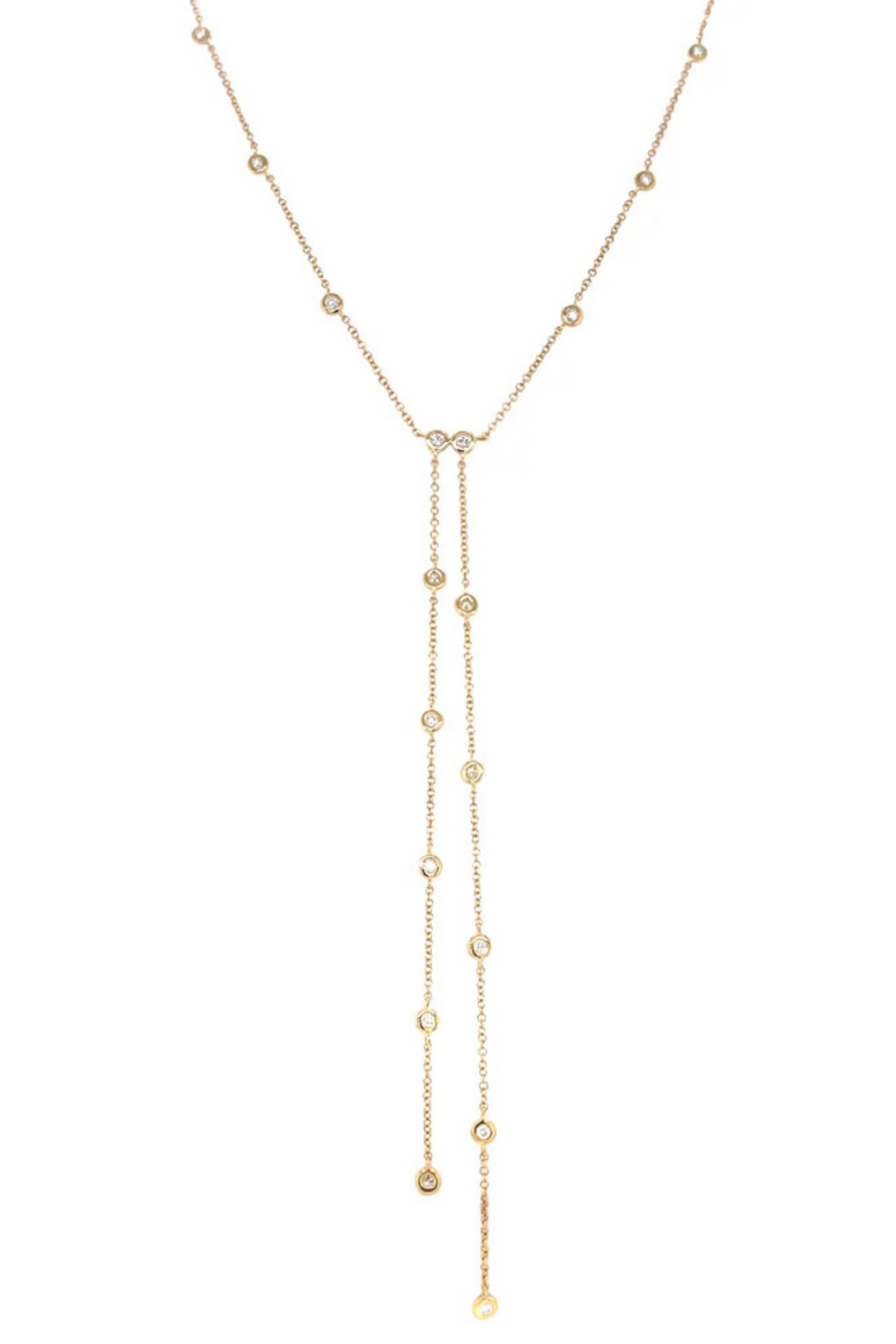 DIAMOND BY THE YARD DOUBLE LARIAT NECKLACE