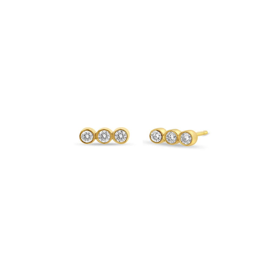 DIAMOND TRIO BEZEL BAR STUD