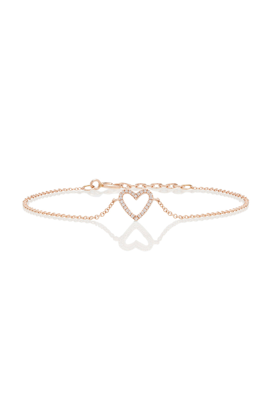 PAVE OPEN HEART BRACELET