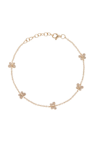 DIAMOND BUTTERFLY STATION BRACELET