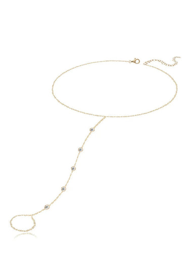 ROUND DIAMOND BEZEL HAND CHAIN