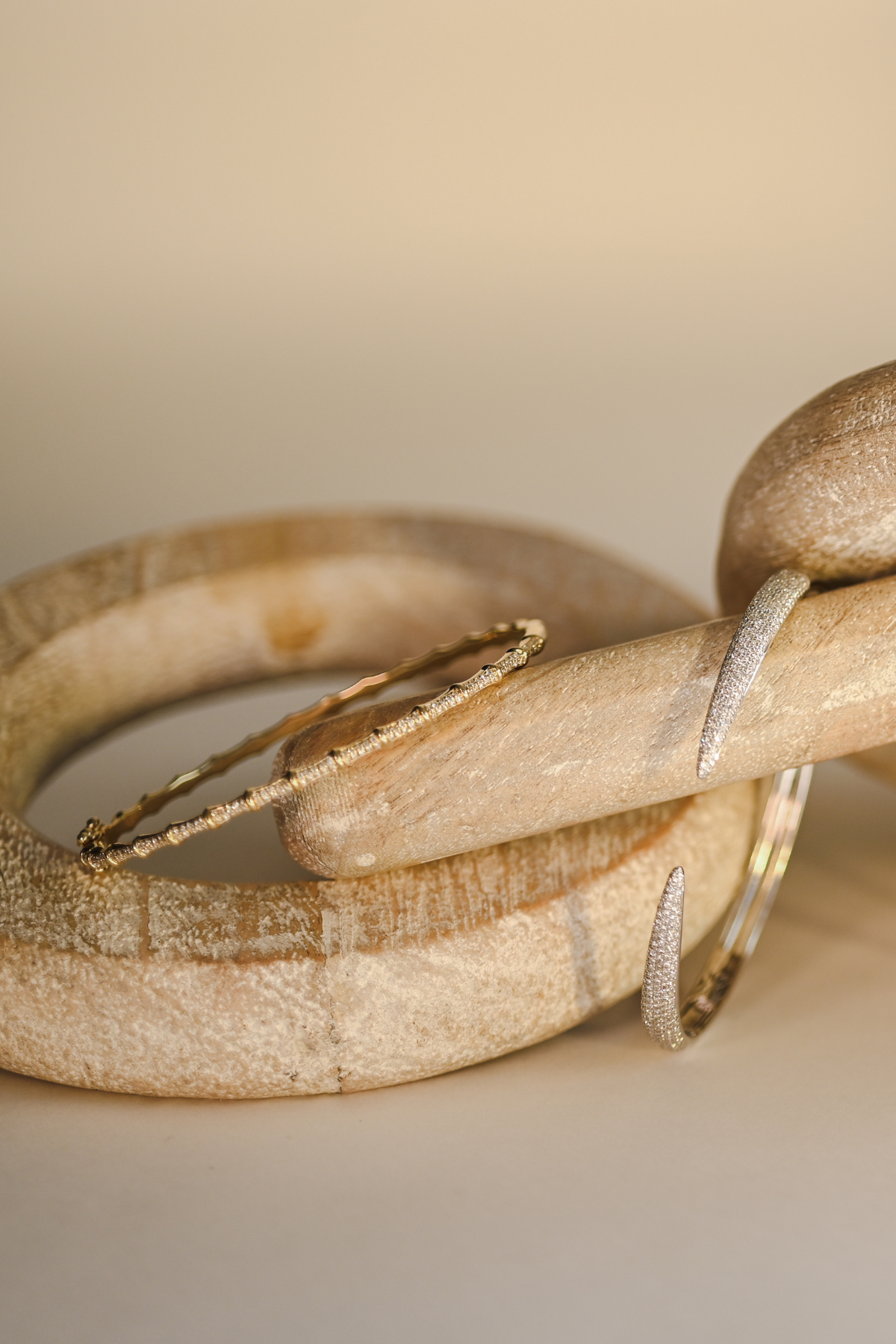 DIAMOND BAMBOO BANGLE