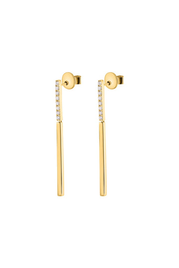 HALF DIAMOND STICK EARRING