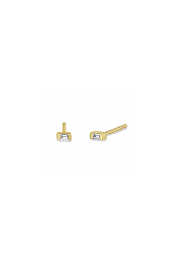 MINI DIAMOND BAGUETTE STUD