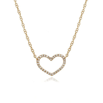 OPEN PAVE HEART NECKLACE