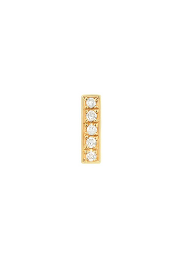 CHANNEL SET DIAMOND BAR STUD