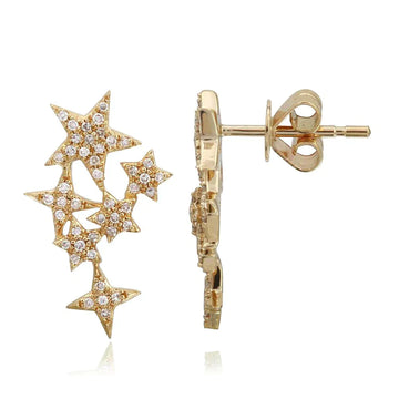 DIAMOND MULTI STAR EARRING