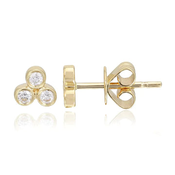 BEZEL TRIO DIAMOND STUD