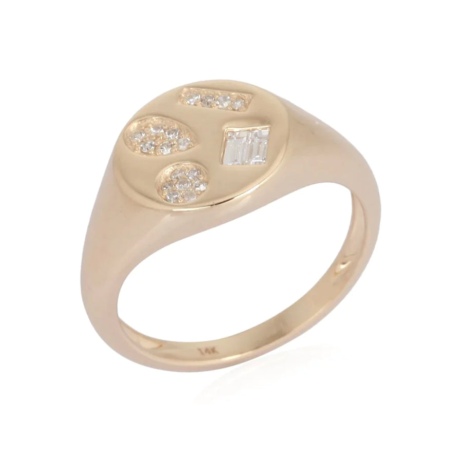 MULTI SHAPE SIGNET PINKY RING