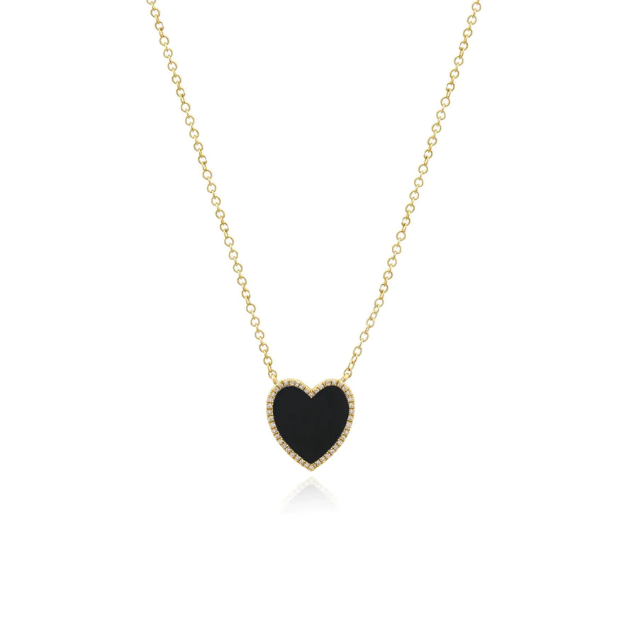 SMALL HEART NECKLACE | ONYX