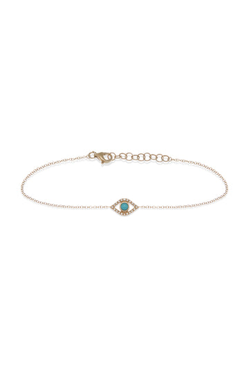 OPEN EVIL EYE BRACELET WITH TURQUOISE EYE