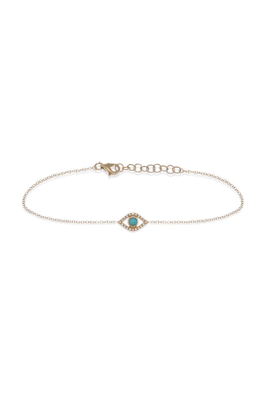 OPEN EVIL EYE BRACELET WITH TURQUOISE EYE