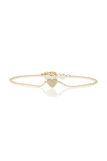 DIAMOND PAVE HEART BRACELET