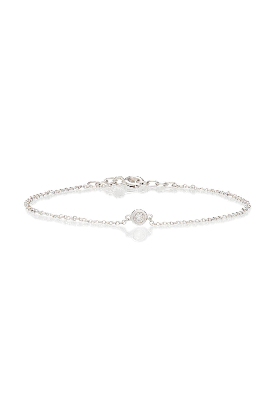 SINGLE DIAMOND BEZEL CHAIN BRACELET