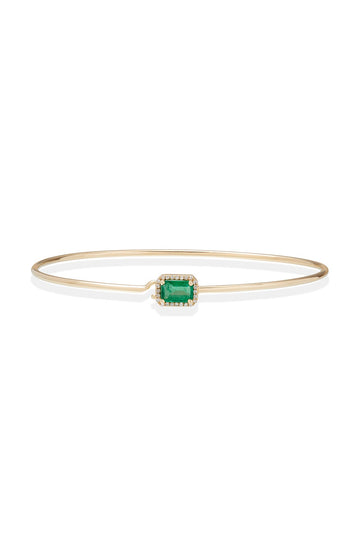 HOOK BANGLE WITH EMERALD STONE