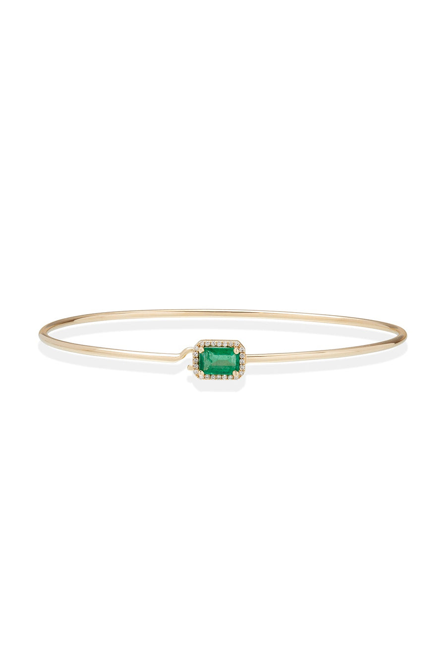 HOOK BANGLE WITH EMERALD STONE