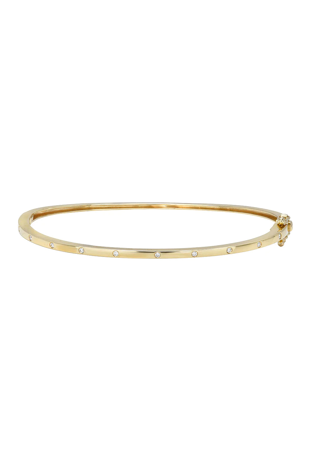SOLID BANGLE WITH BEZEL DIAMONDS