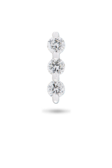 3 STONE BAR STUD
