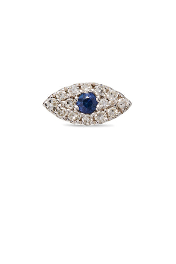 EVIL EYE STUD WITH SAPPHIRE