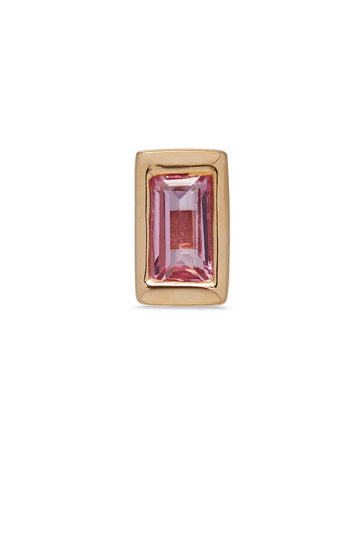 PINK SAPPHIRE BAGUETTE STUD